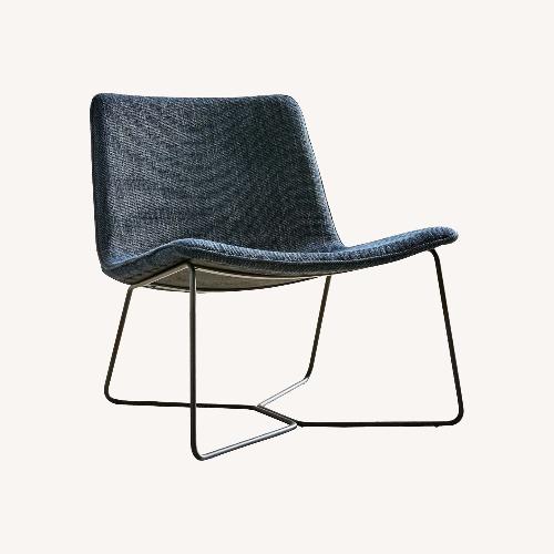 Used West Elm Blue Fabric Accent Chair for sale on AptDeco