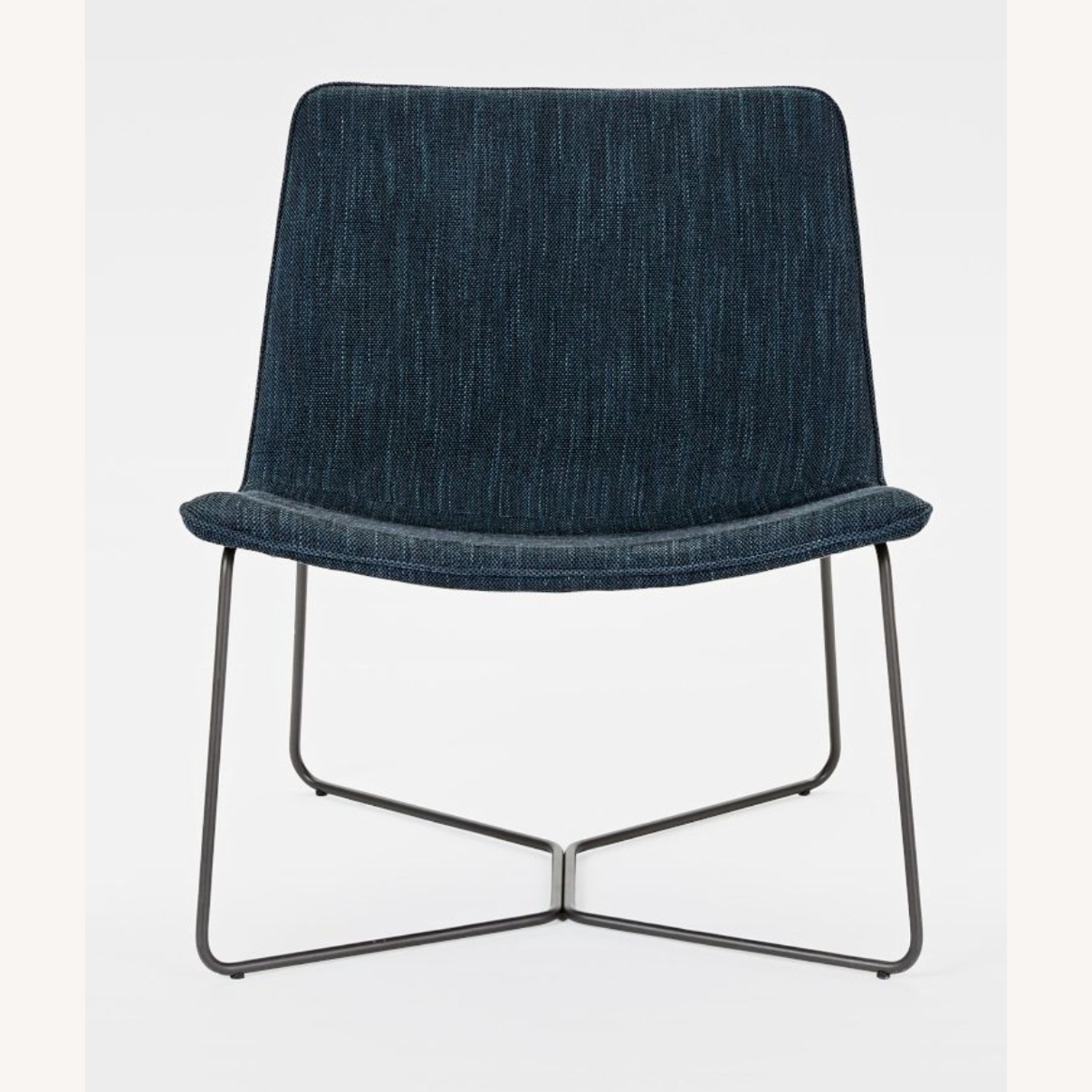 West Elm Blue Fabric Accent Chair - image-2