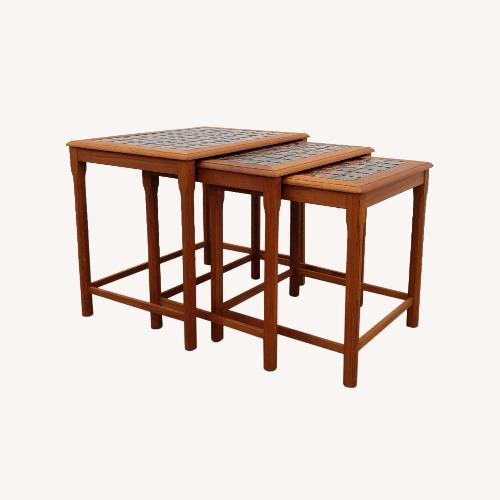 Used Set of Vintage Danish Modern Teak Nesting Tables for sale on AptDeco