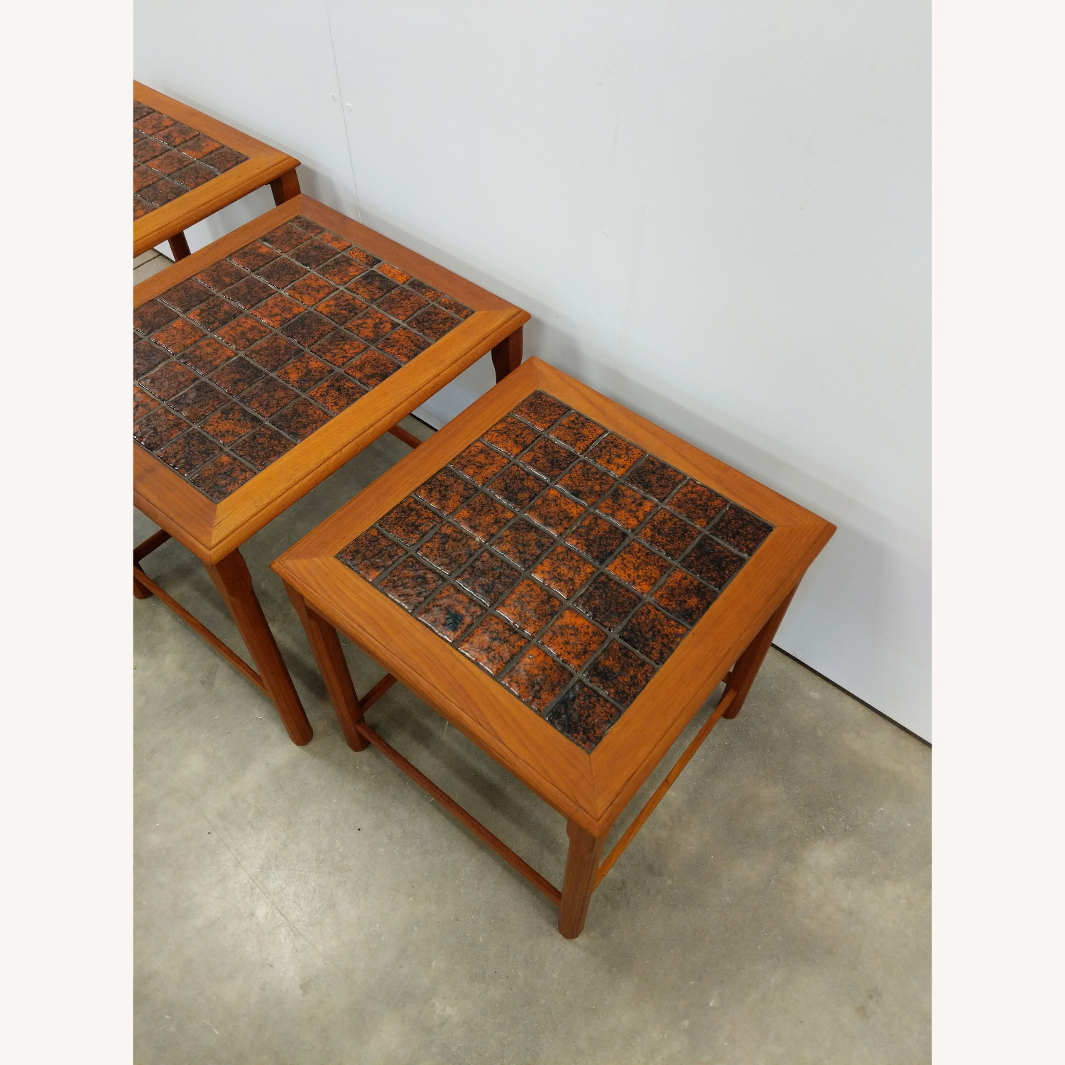 Set of Vintage Danish Modern Teak Nesting Tables - image-8