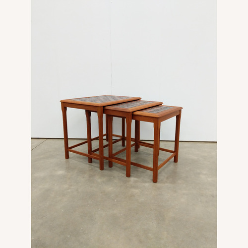 Used Set of Vintage Danish Modern Teak Nesting Tables for sale on AptDeco