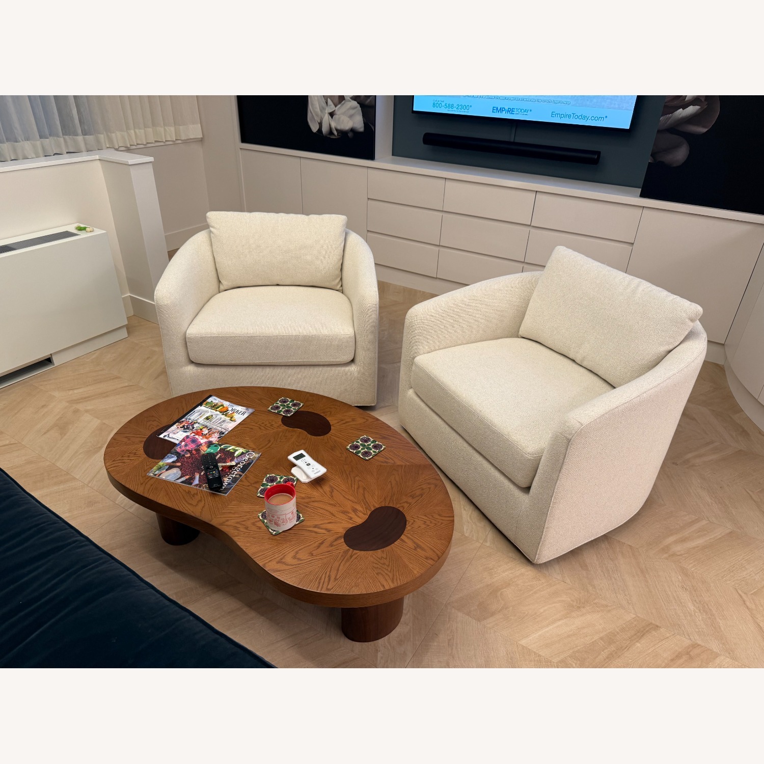 Pottery Barn Remmy Swivel Accent Chairs - image-2