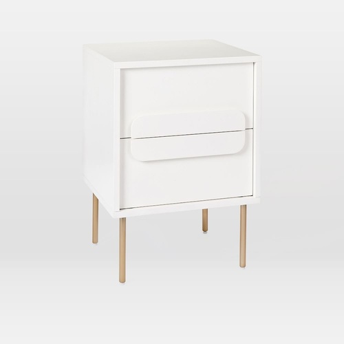 Used West Elm Gemini White Nightstand for sale on AptDeco