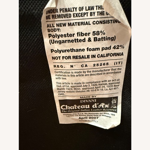 Used Black Leather 7 Cushion Sectional U-Shaped for sale on AptDeco