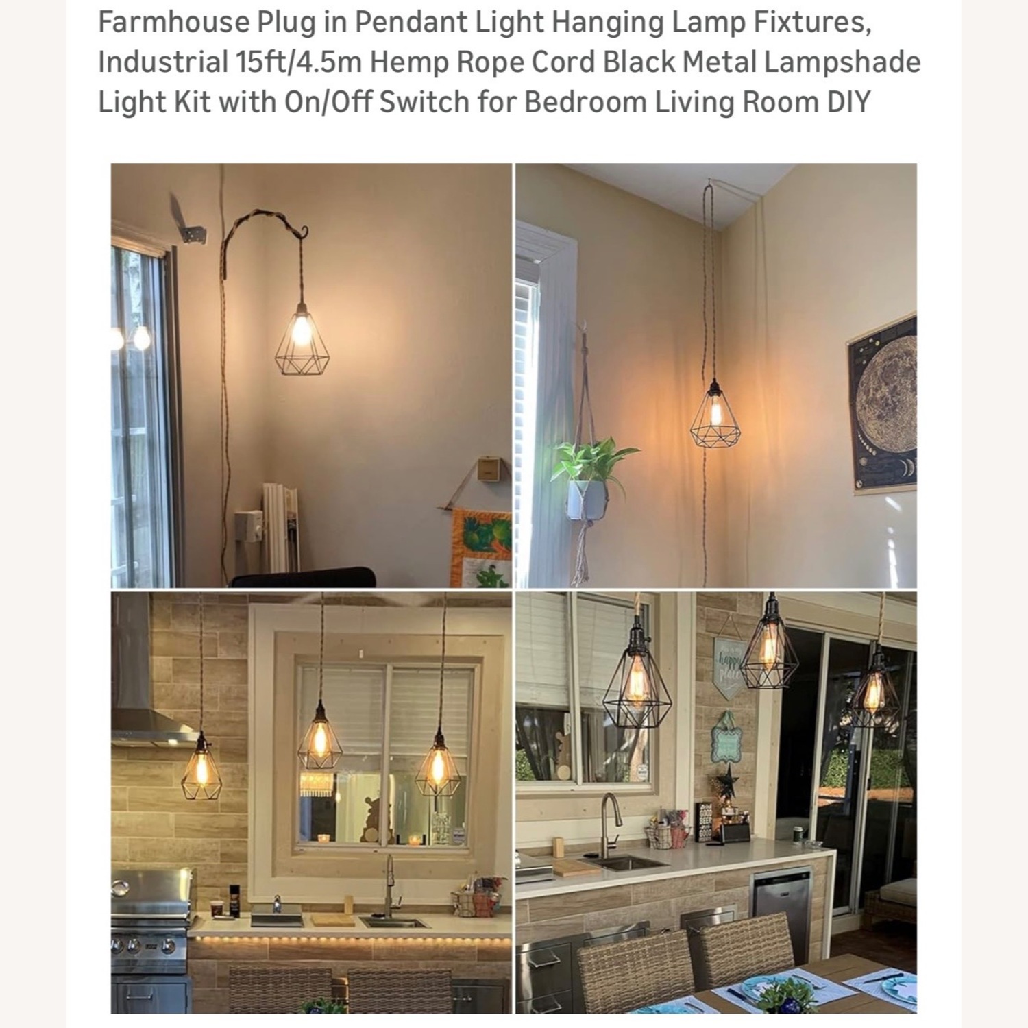 Amazon Black Ceiling Lamp - image-3