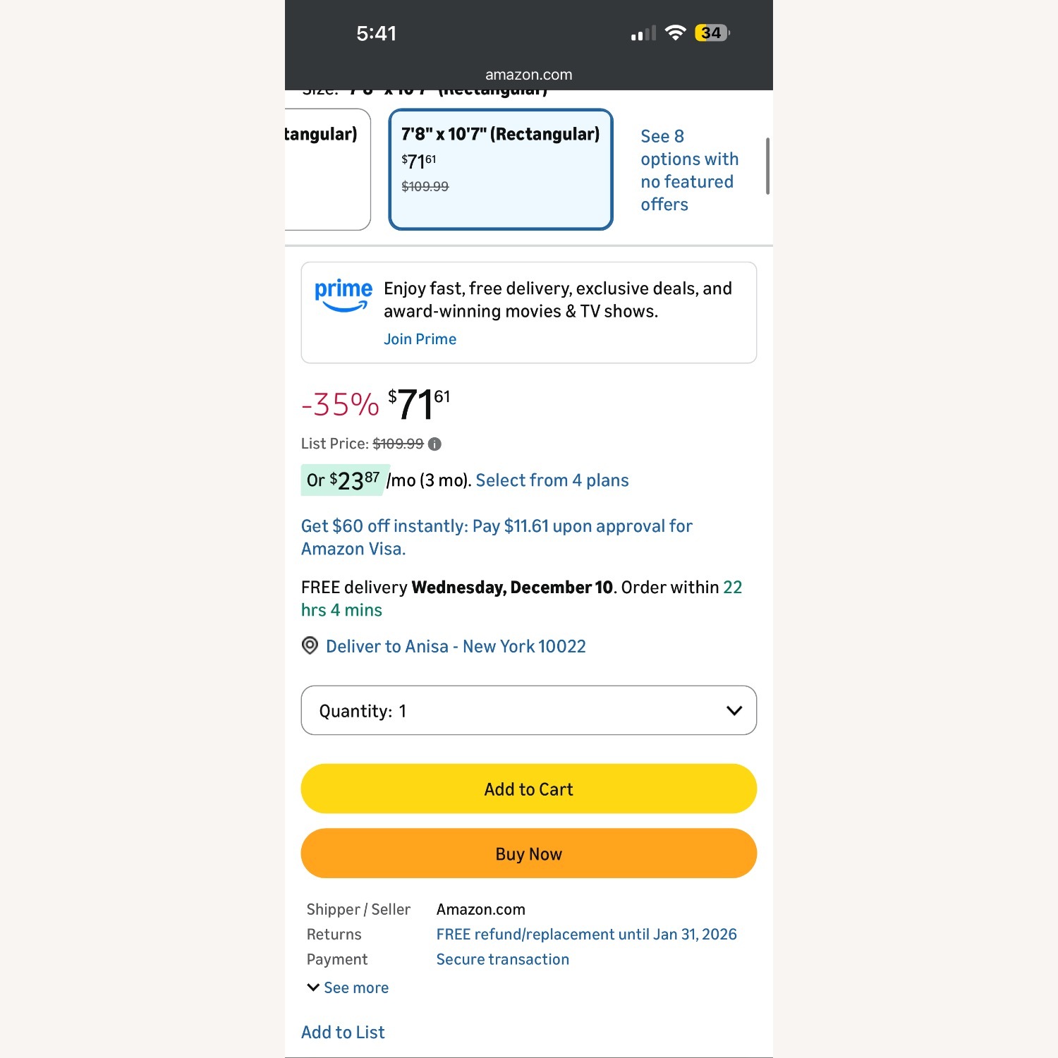 Home Dynamix Blue Persian Area Rug 8' x 10'   - image-7