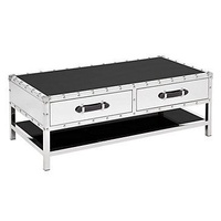 Z Gallerie Flight Silver Metal Coffee Table