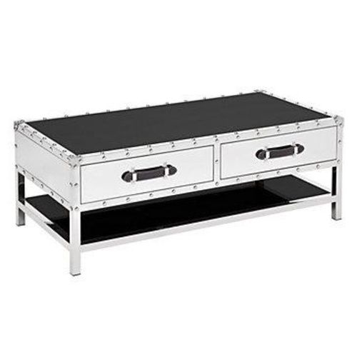 Used Z Gallerie Flight Silver Metal Coffee Table for sale on AptDeco
