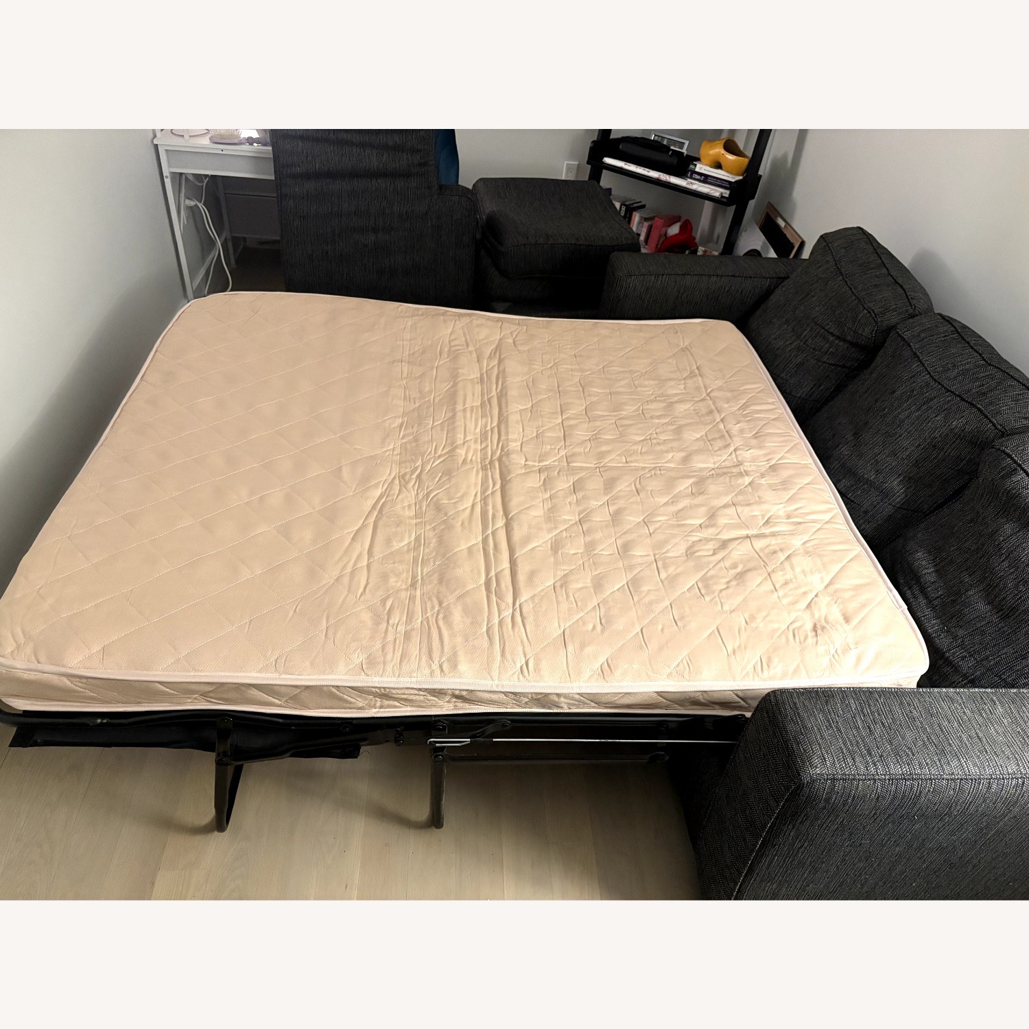 Raymour & Flanigan Dark Gray Fabric Sleeper Sofa - image-3