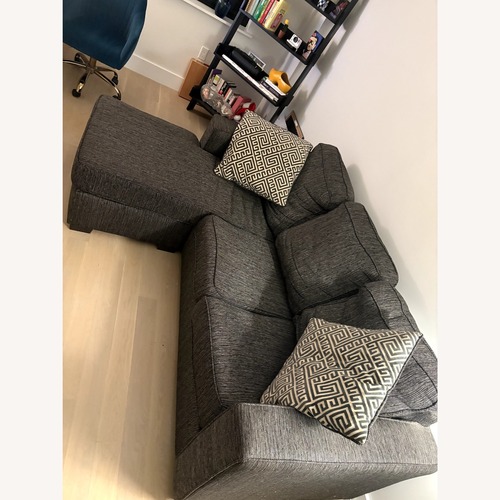 Used Raymour & Flanigan Dark Gray Fabric Sleeper Sofa for sale on AptDeco