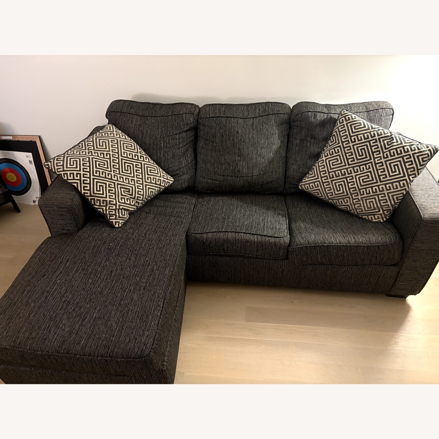 Raymour & Flanigan Dark Gray Fabric Sleeper Sofa - image-0