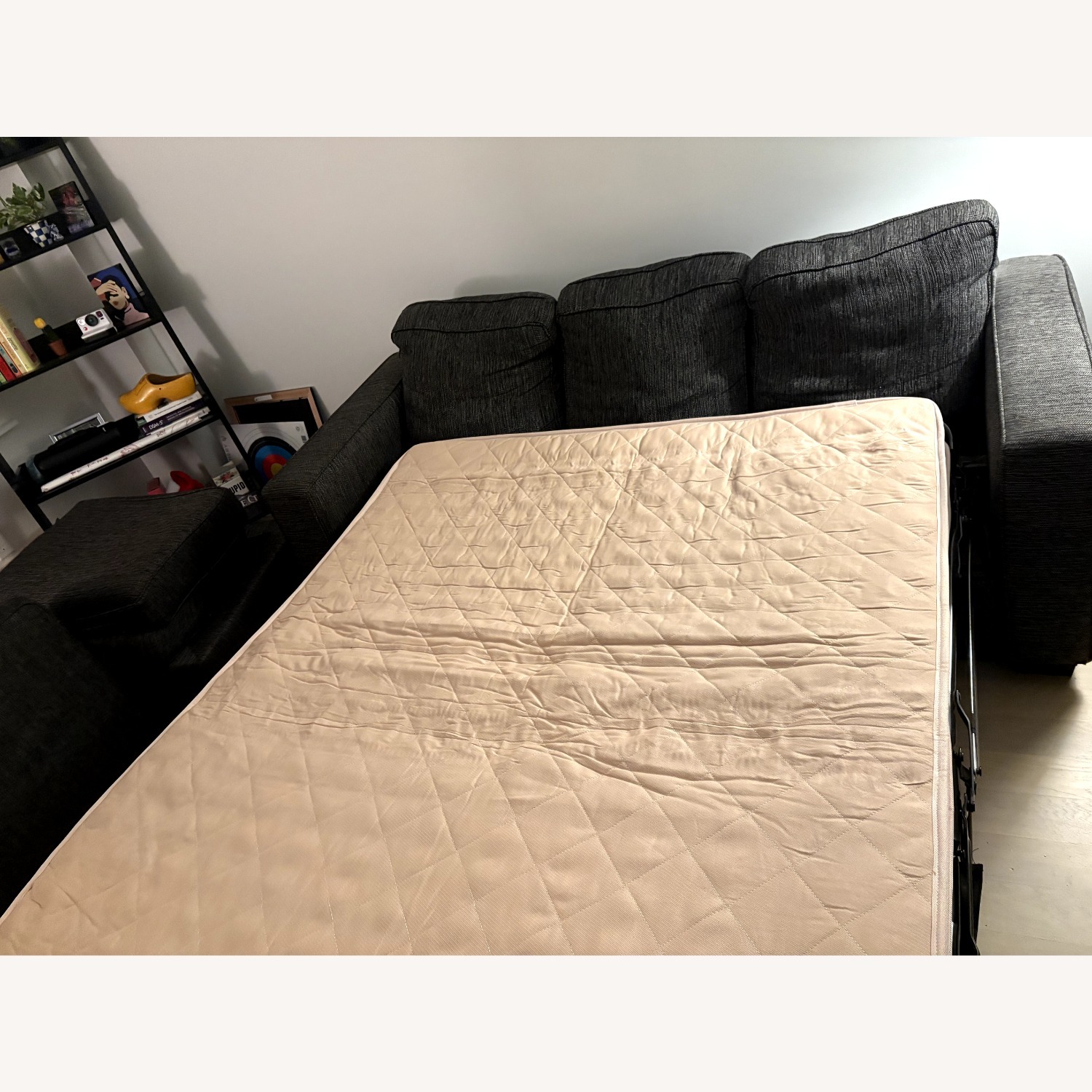 Raymour & Flanigan Dark Gray Fabric Sleeper Sofa - image-2