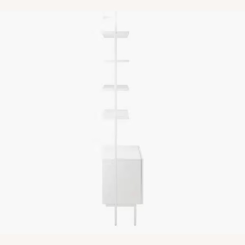 Used CB2 Stairway 96 White Metal Bookcase for sale on AptDeco