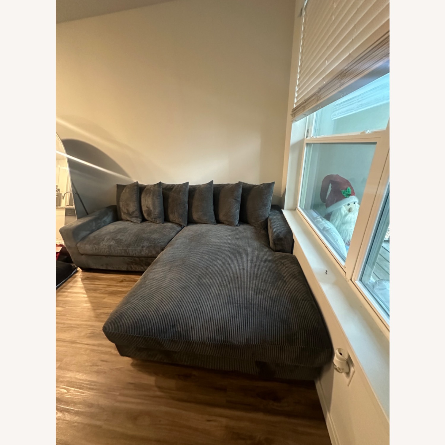 Amazon Dark Gray Fabric 2 Piece Sectional - image-2