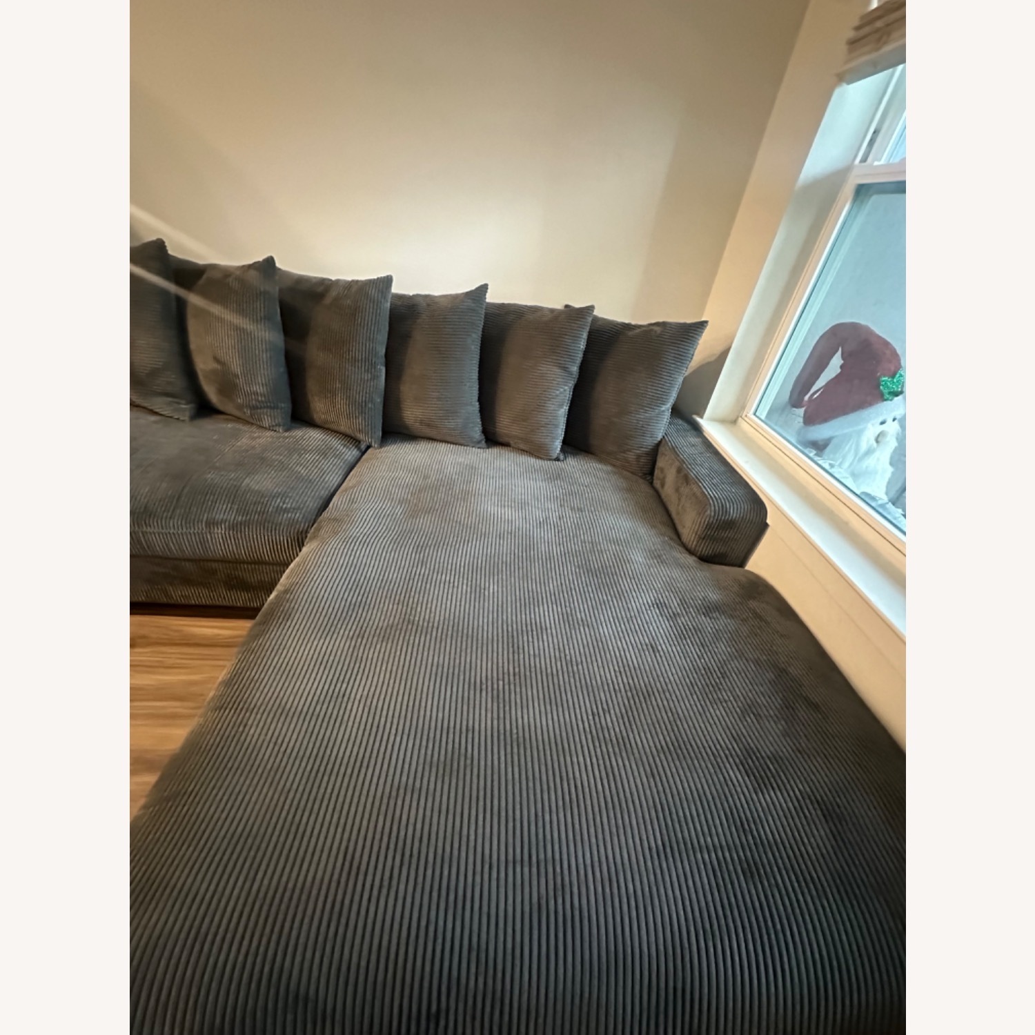 Amazon Dark Gray Fabric 2 Piece Sectional - image-1