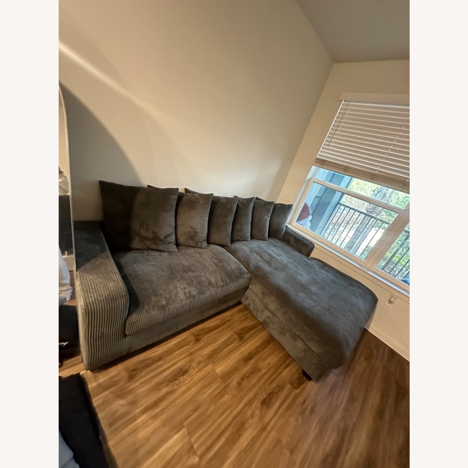 Amazon Dark Gray Fabric 2 Piece Sectional - image-4