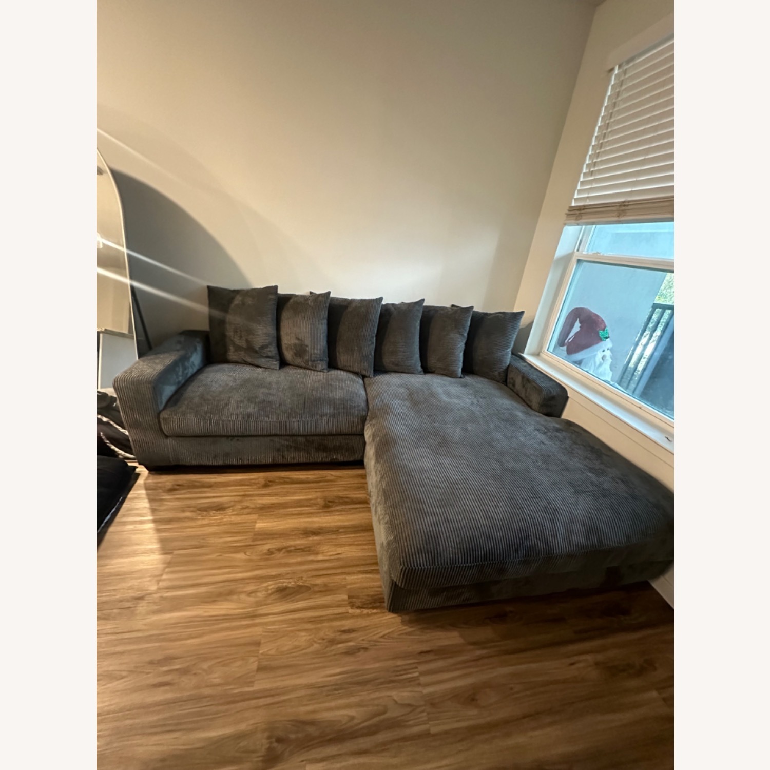 Amazon Dark Gray Fabric 2 Piece Sectional - image-3