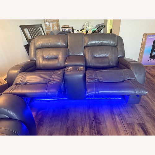 Used Bob's Discount Furniture Dark Gray 2 Seater Sofa for sale on AptDeco