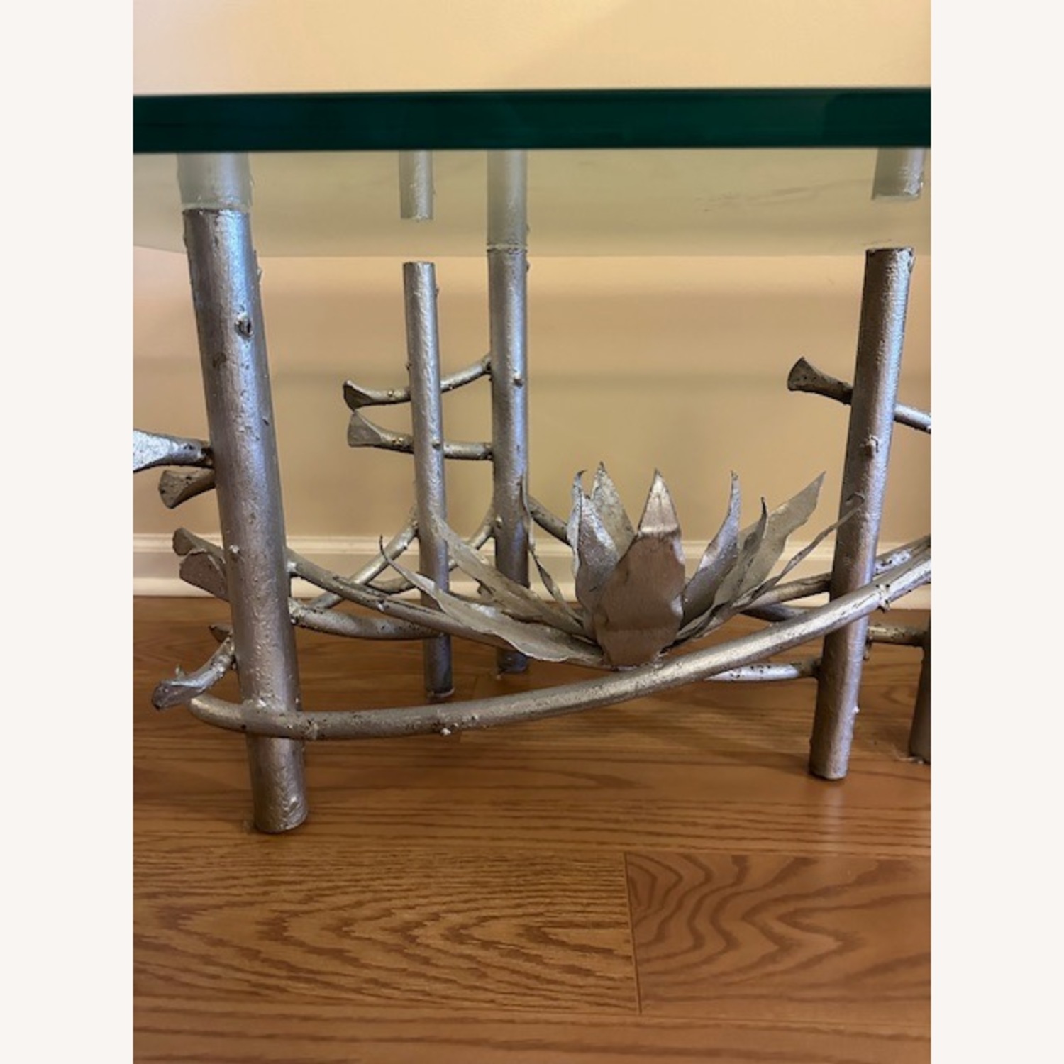 Vintage/Antique Silver Glass Coffee Table - image-4