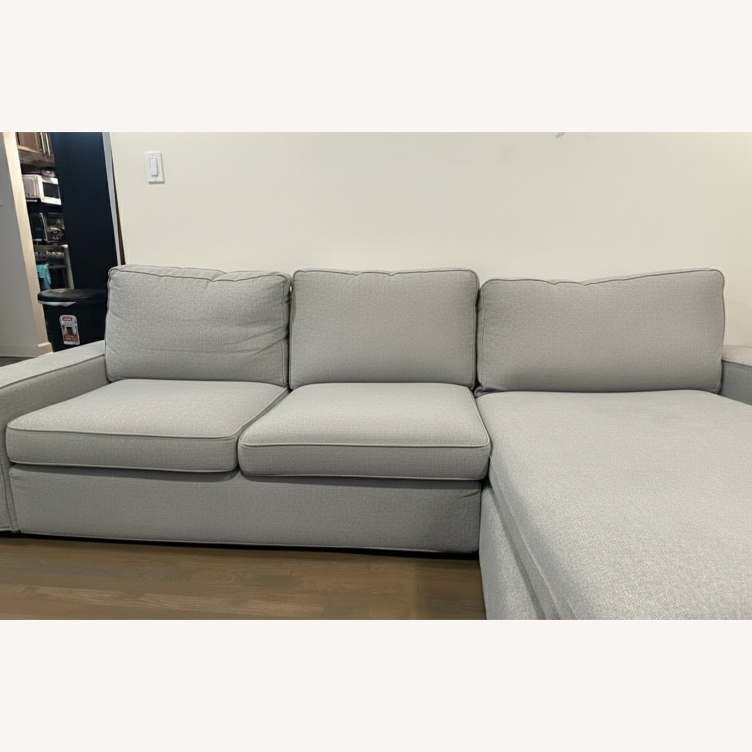 IKEA 3 Seat Sofa Gray  - image-2