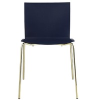 CB2 Slim Navy and Gold Chairs 