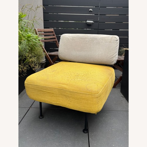 Used West Elm Yellow Ruby Slipper Chair for sale on AptDeco