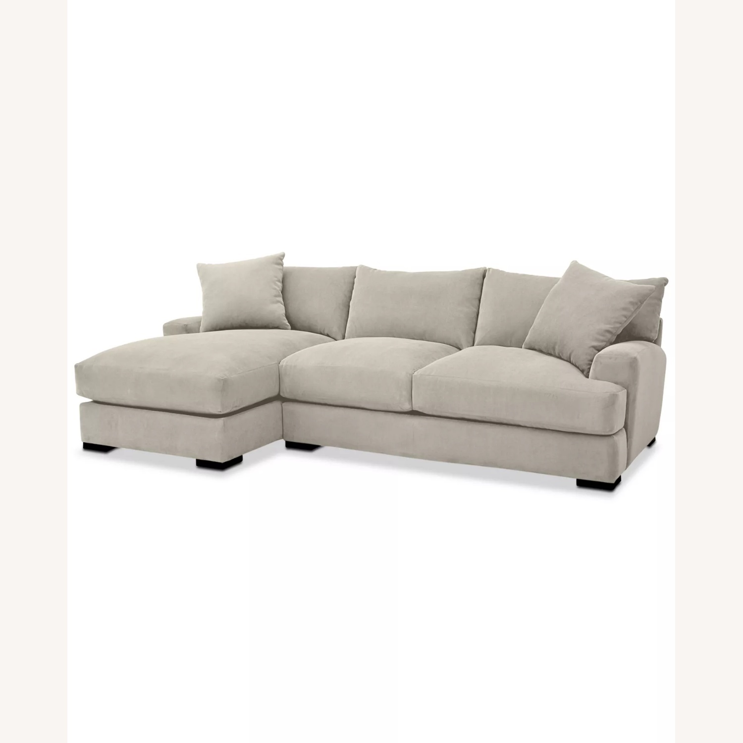 Macy's Light Gray Fabric 2 Piece Sectional - image-4
