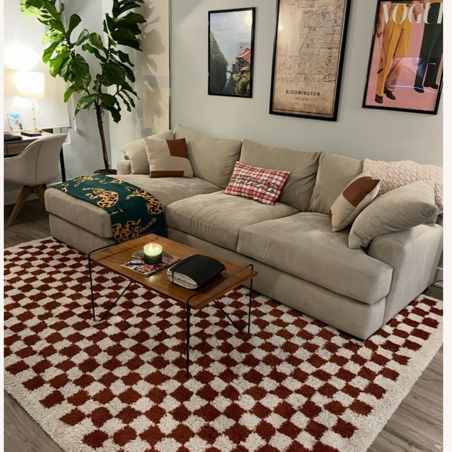 Macy's Light Gray Fabric 2 Piece Sectional - image-2