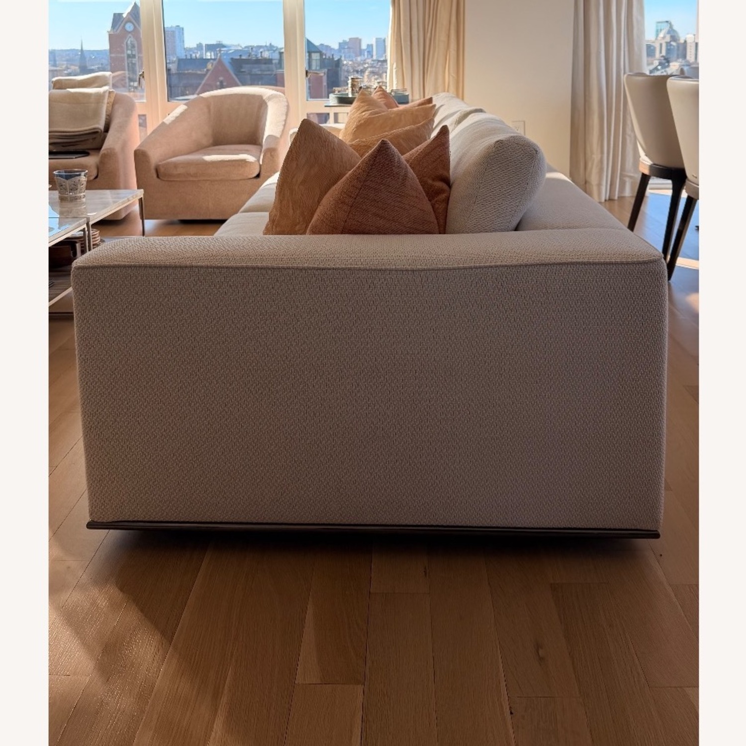 Minotti Hammilton White Fabric 2 Piece Sectional - image-3