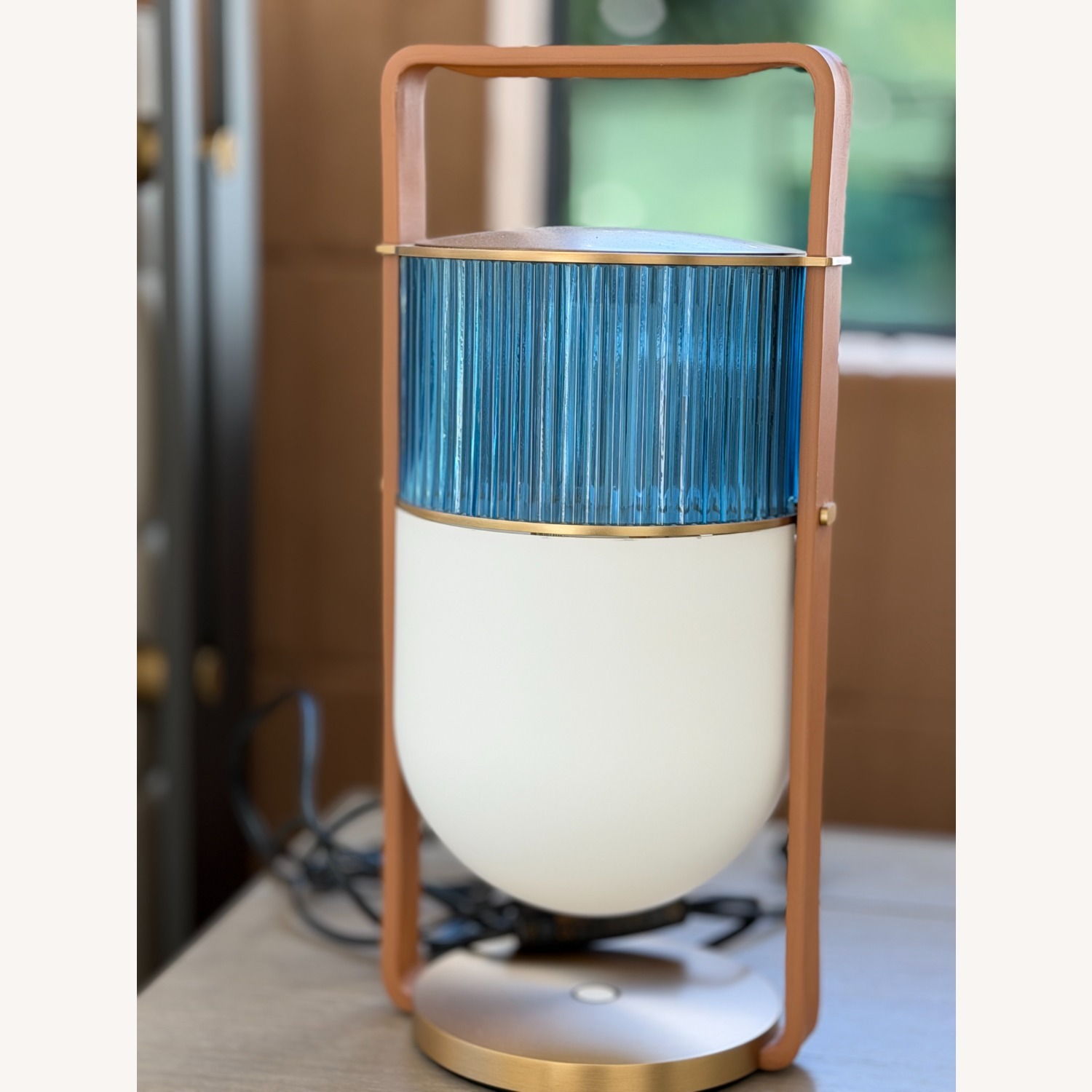 Poltrona Frau Blue Glass Table Lamps - image-3