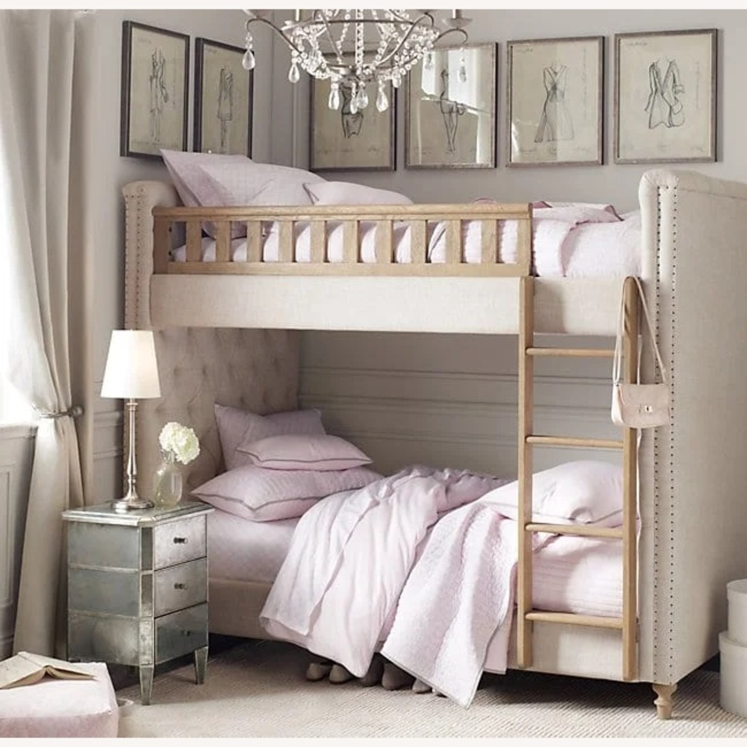 Restoration Hardware Chesterfield Bunk Bed - image-0