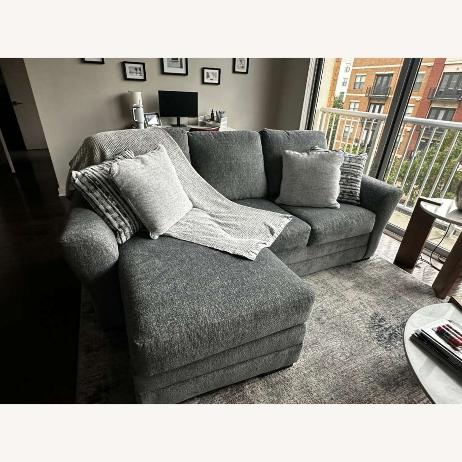 Ashley Furniture Dark Gray Sleeper Sofa - image-1