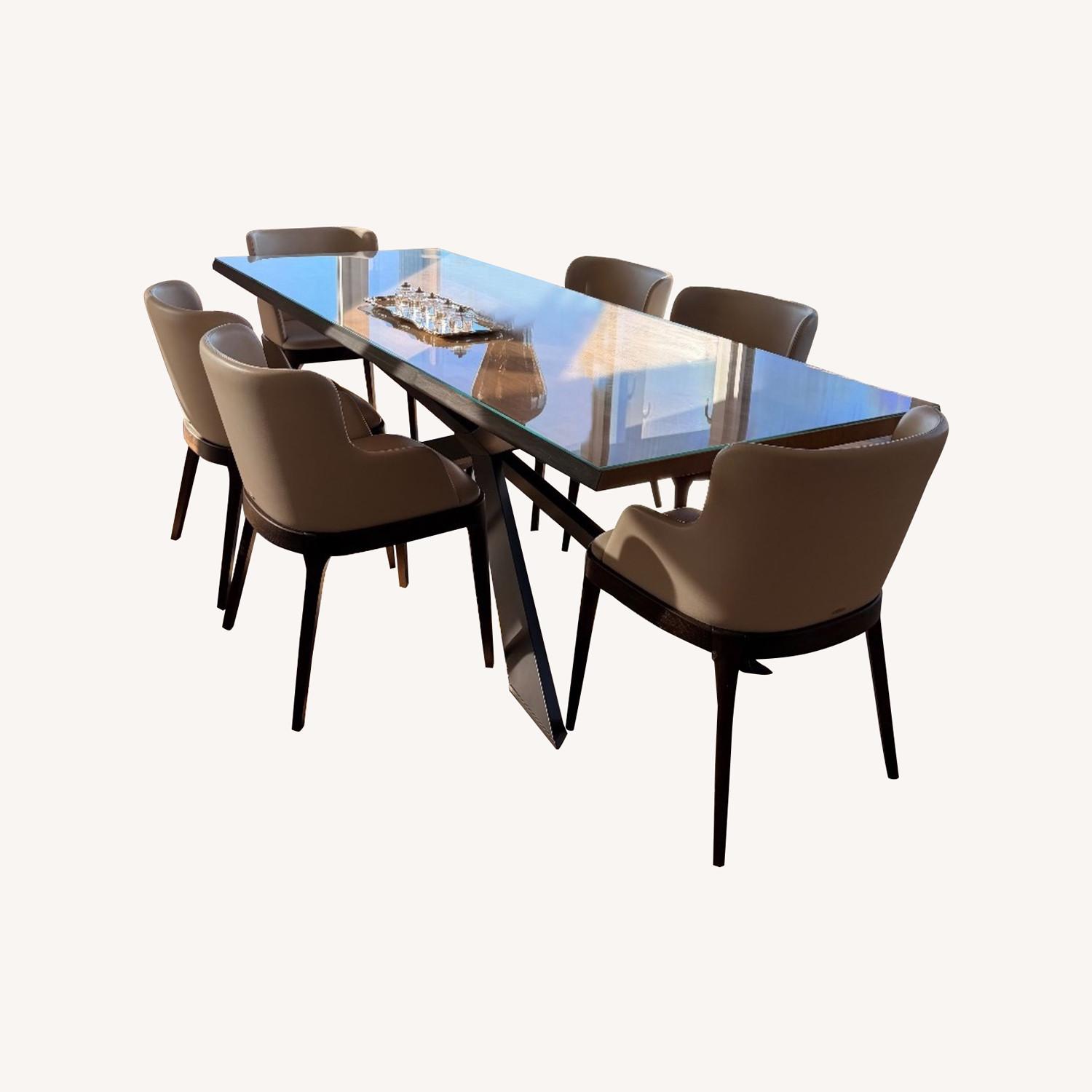 Cattelan Italia Dark Brown Wood Dining Set - image-0