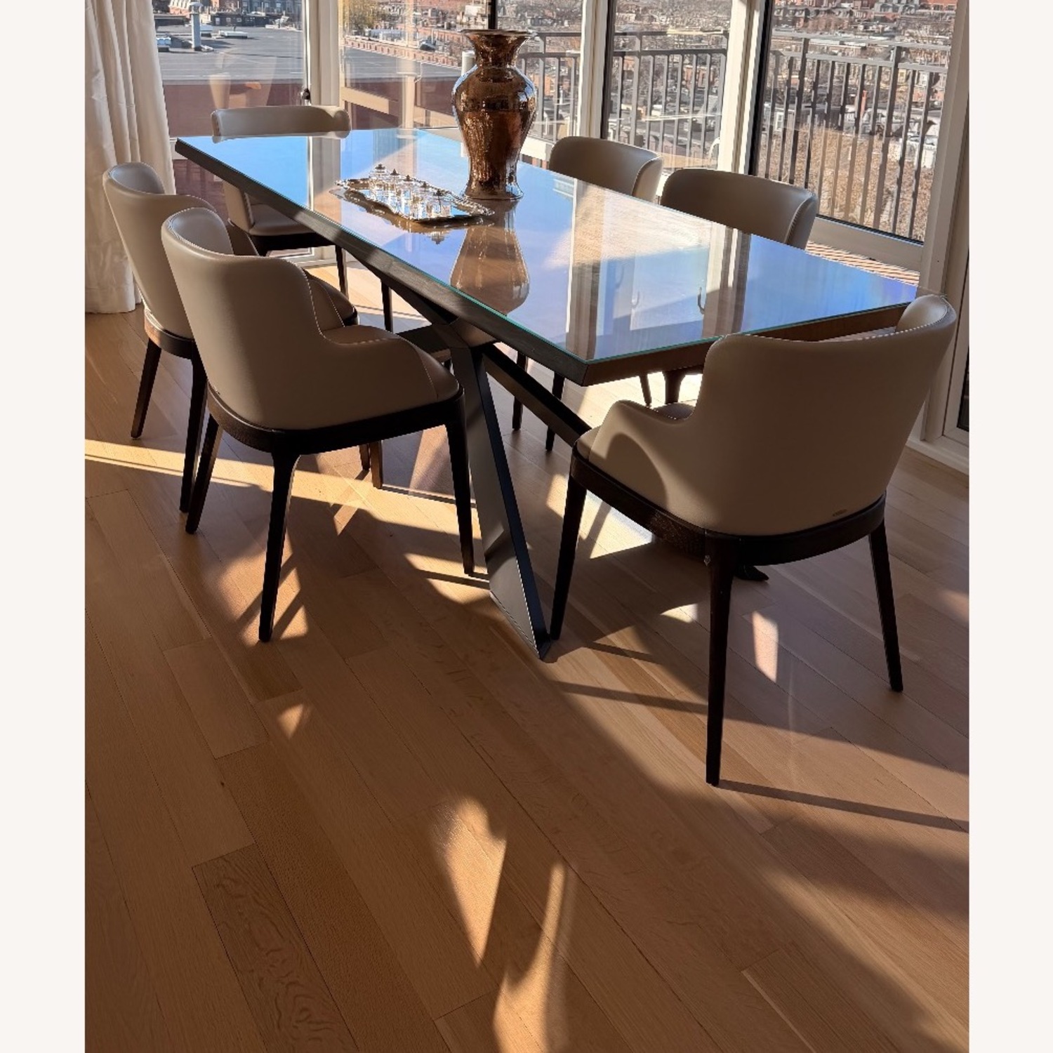 Cattelan Italia Dark Brown Wood Dining Set - image-1