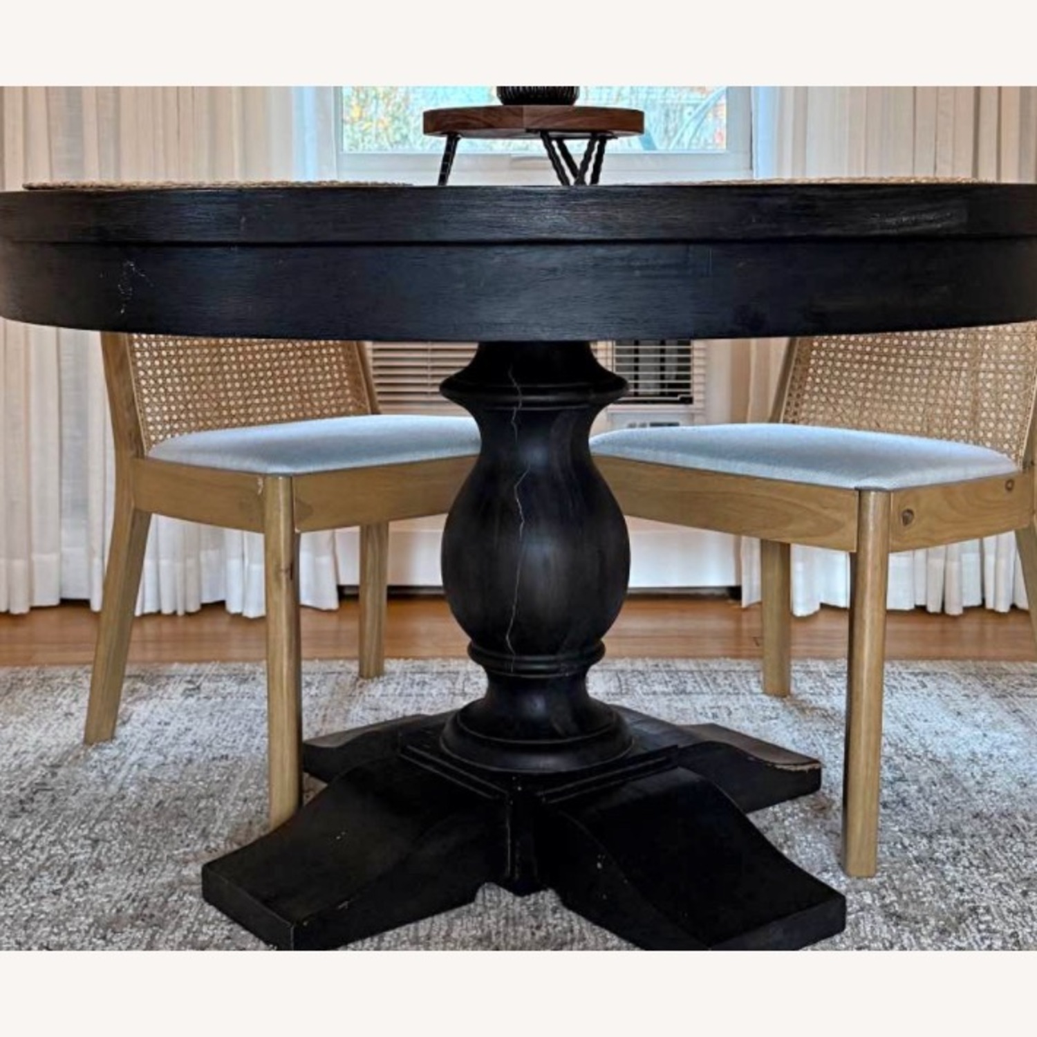 Restoration Hardware Black Dining Table - image-1