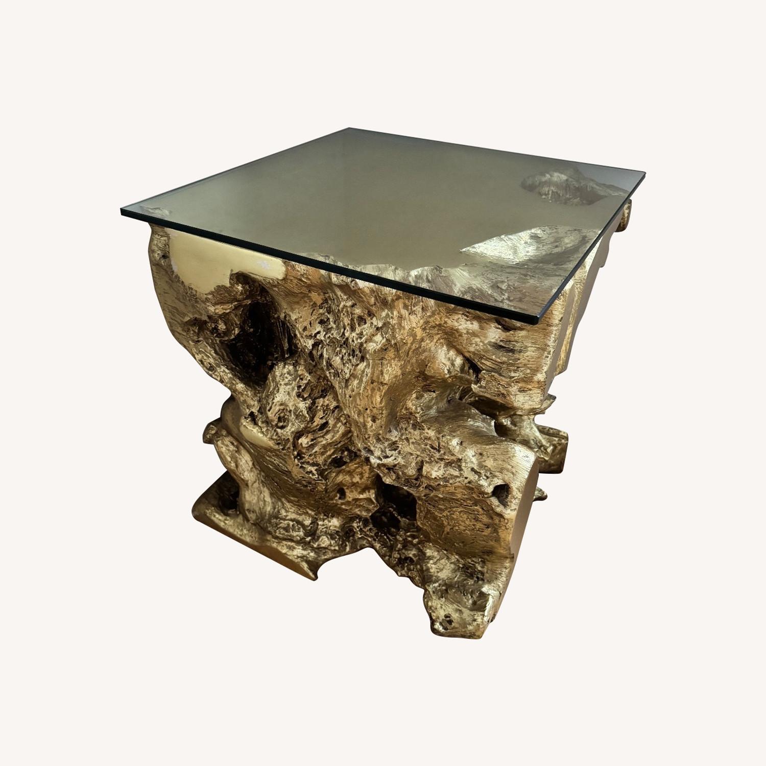 Z Gallerie Sequoia End Table Gold - image-0