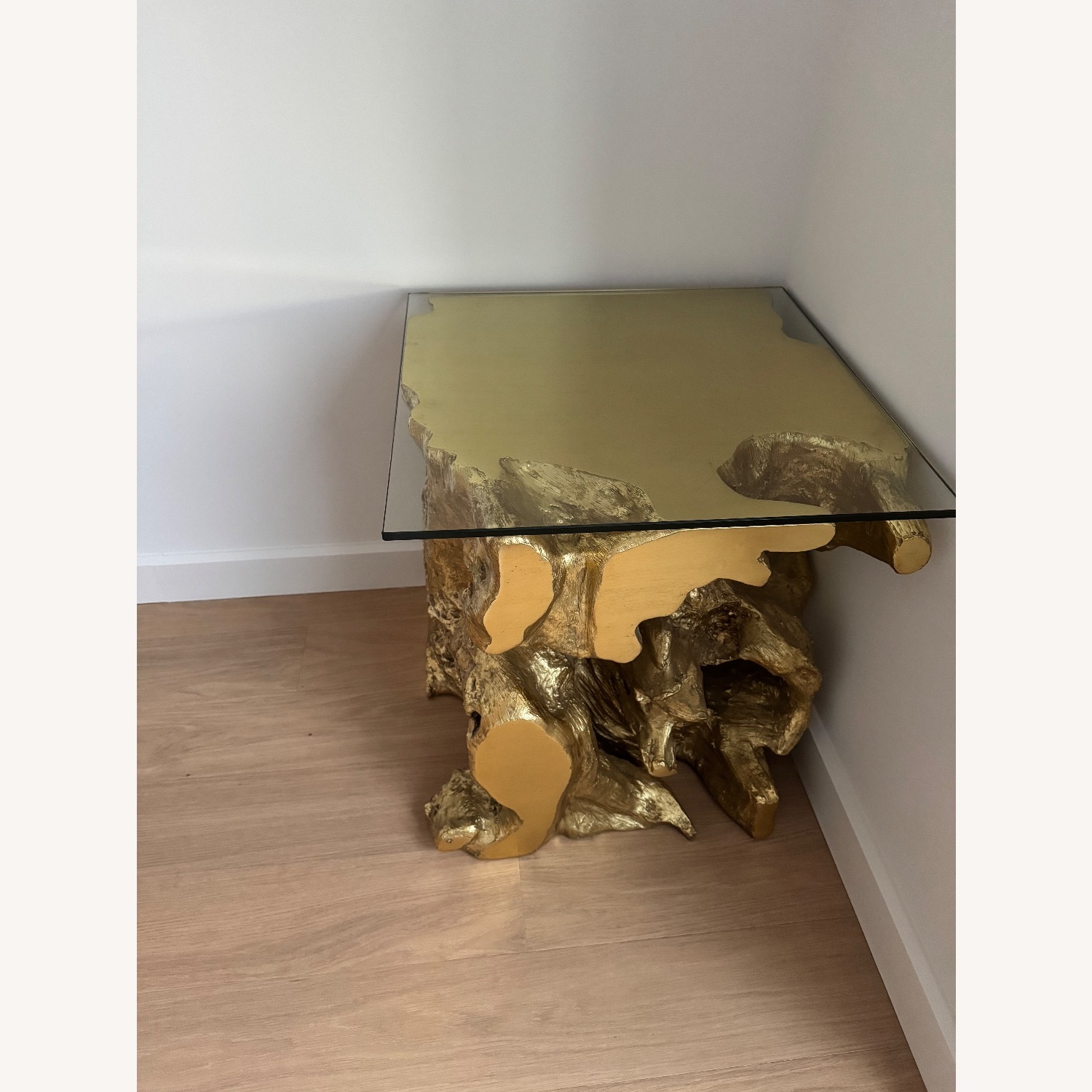 Z Gallerie Sequoia End Table Gold - image-1