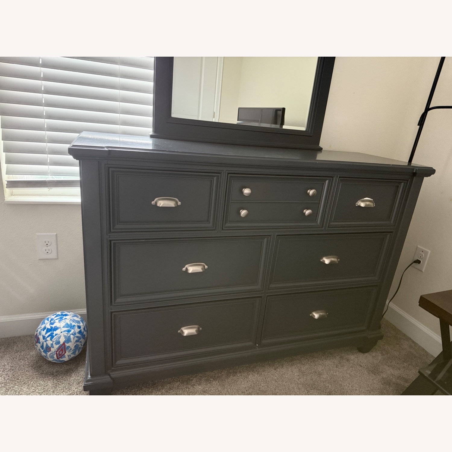 Rooms To Go Blue Wood Dresser with Mirror  - image-4