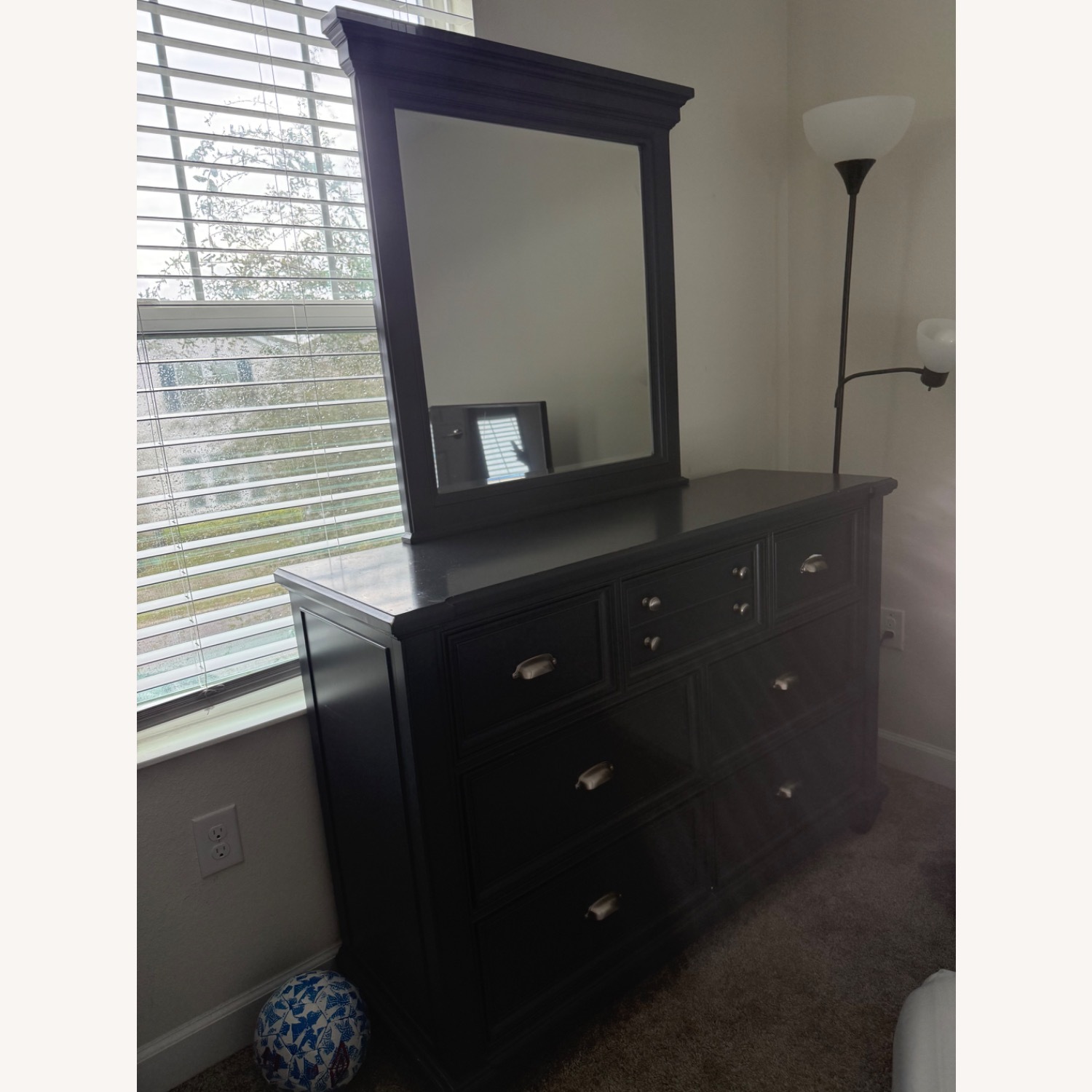 Rooms To Go Blue Wood Dresser with Mirror  - image-1