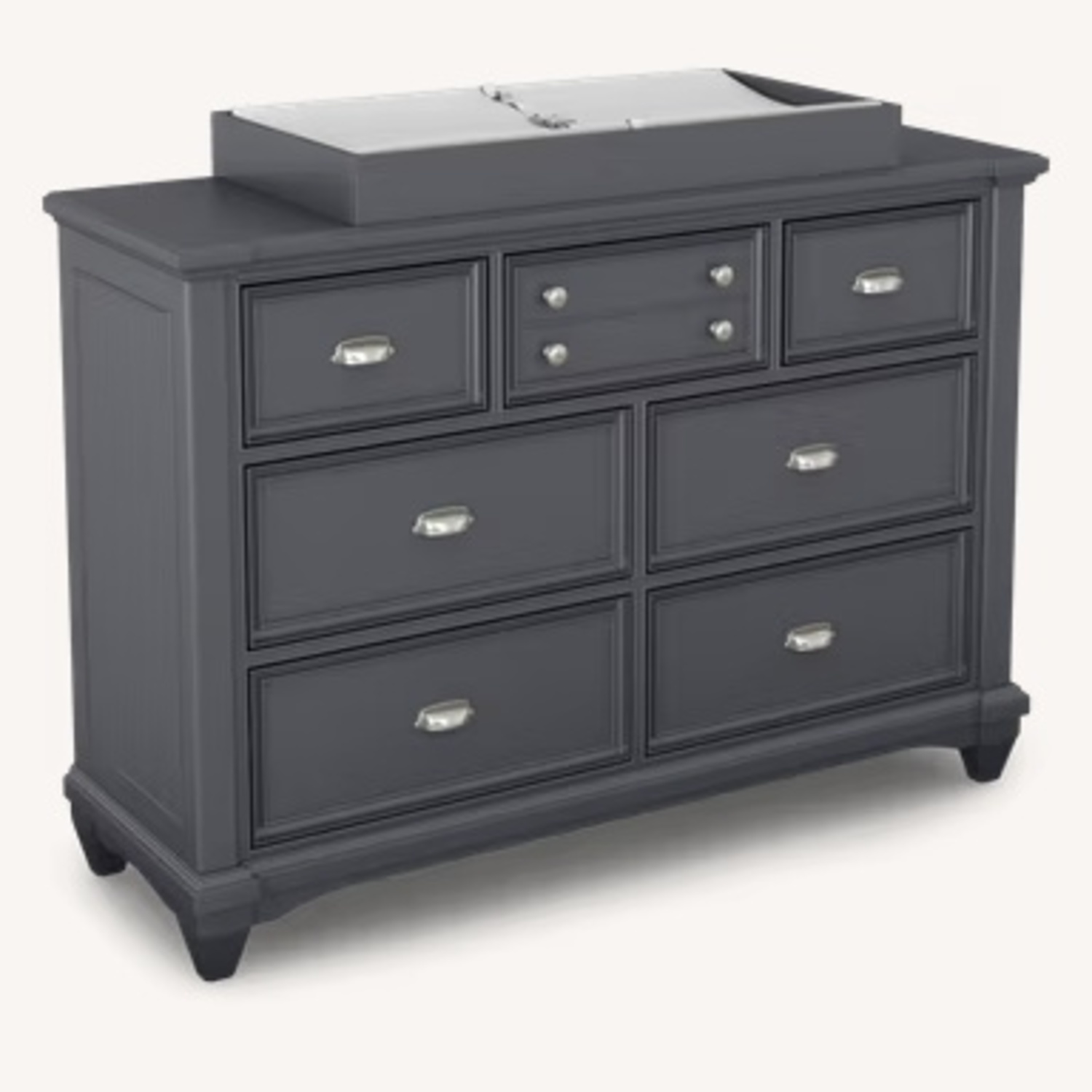 Rooms To Go Blue Wood Dresser with Mirror  - image-8