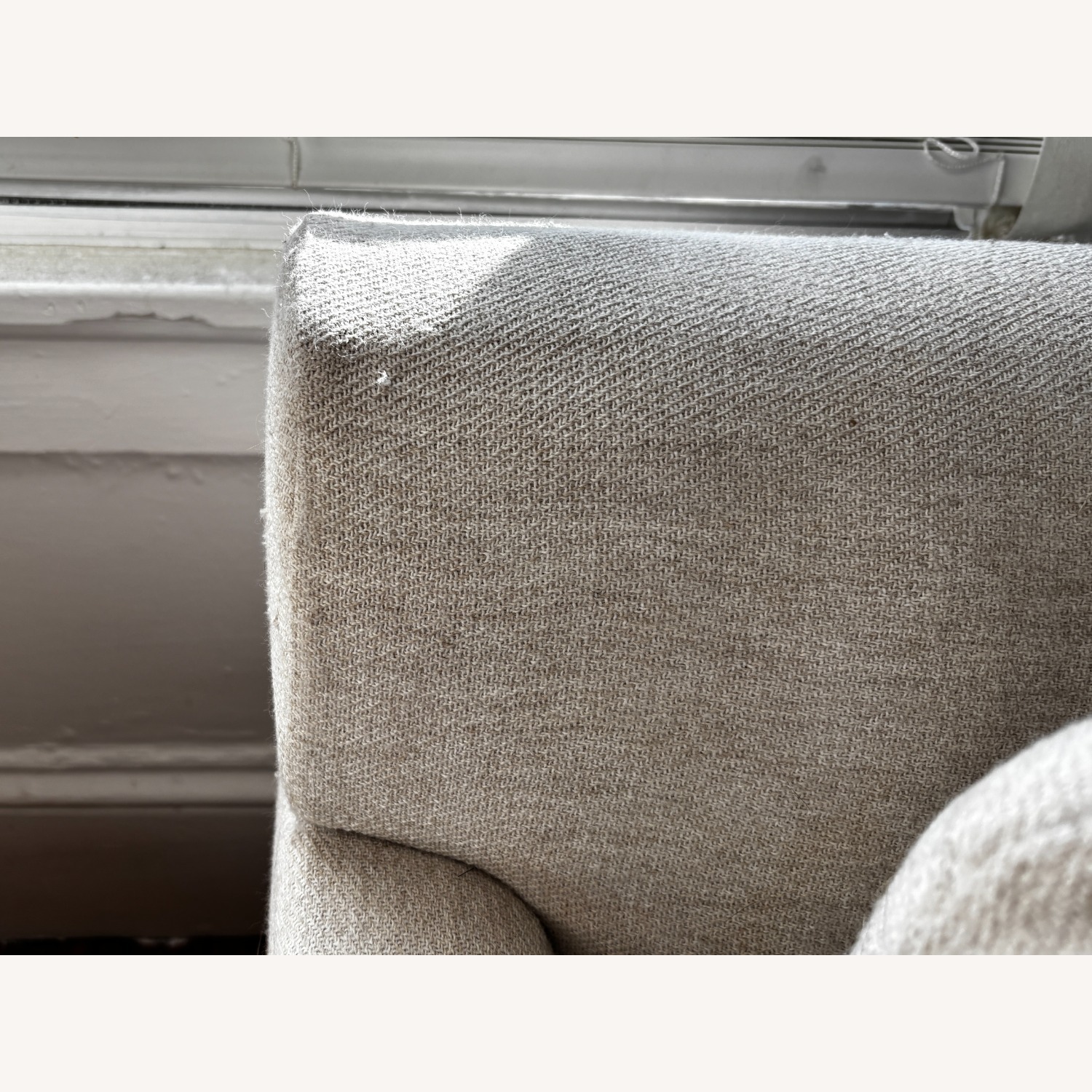 West Elm Marin White Fabric 3+ Seater Sofa - image-5