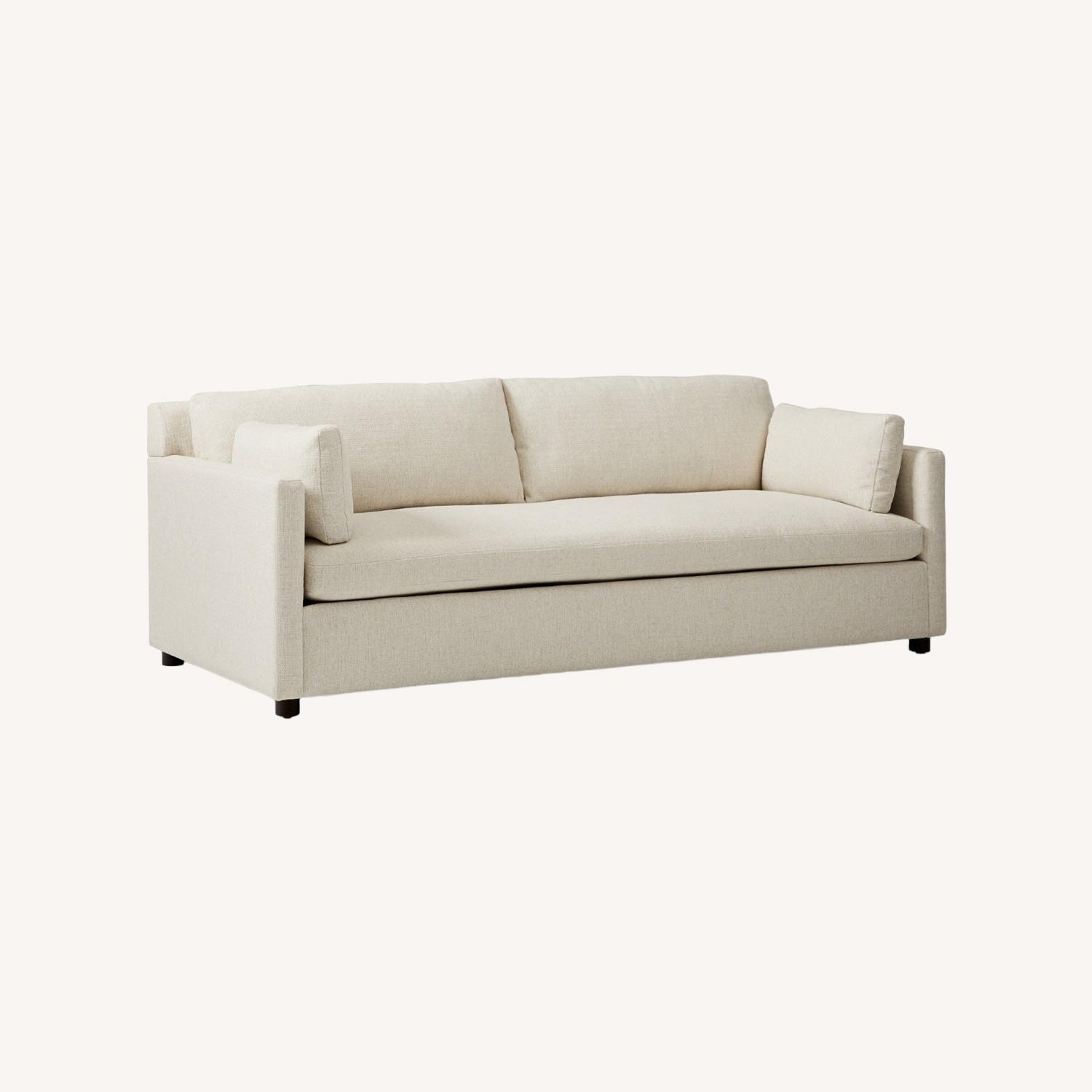 West Elm Marin White Fabric 3+ Seater Sofa - image-0