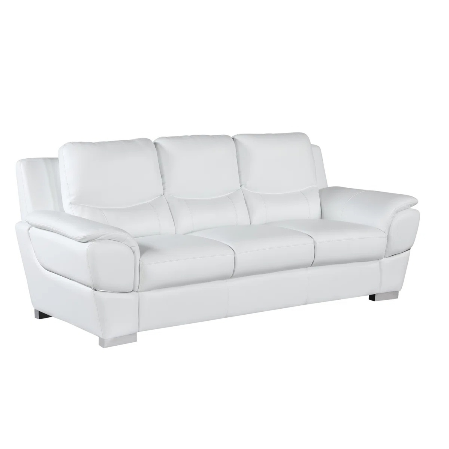 Dempsy Genuine Leather Pillow Top Arm Standard Sofa - image-5