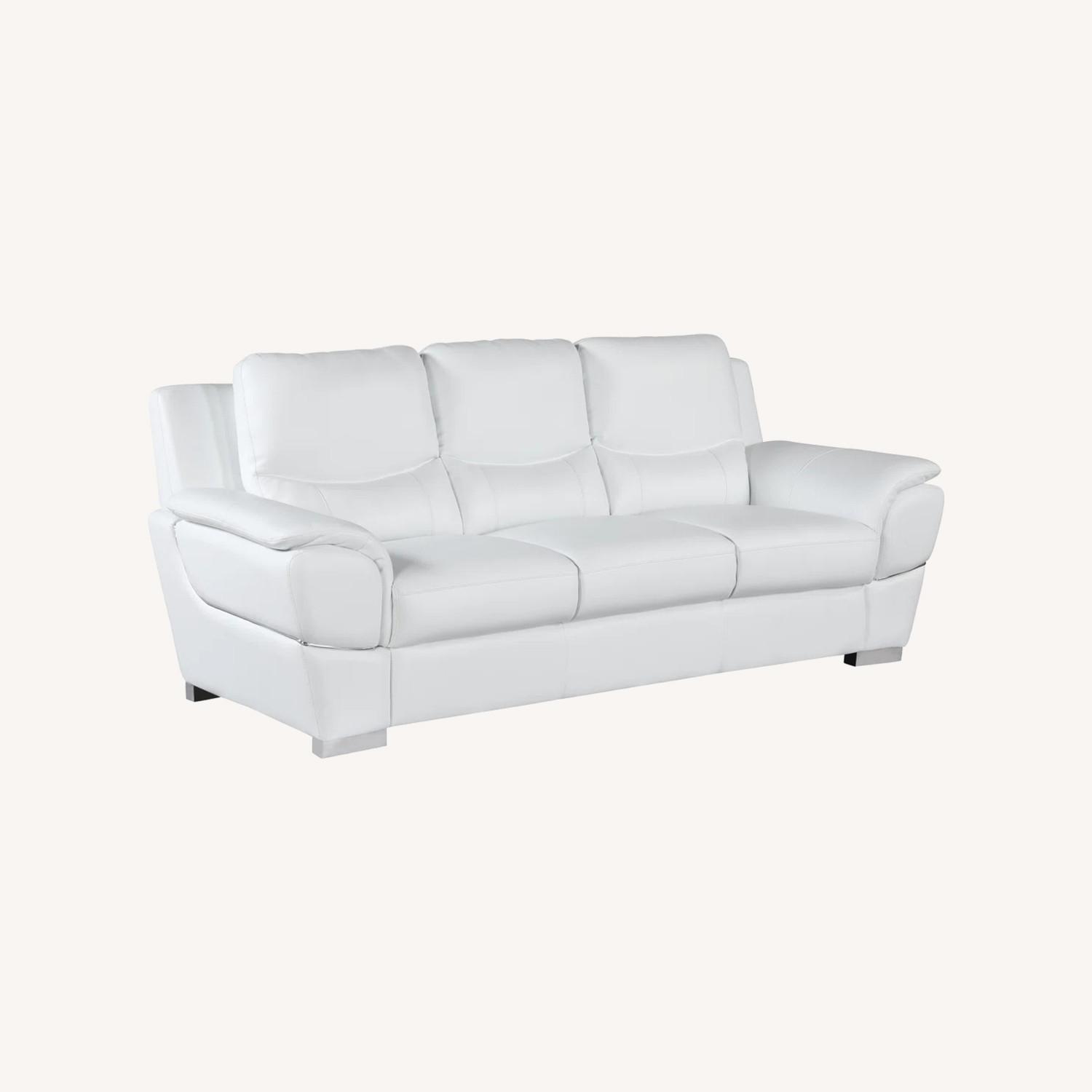 Dempsy Genuine Leather Pillow Top Arm Standard Sofa - image-0