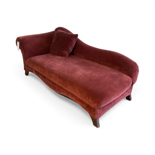 Used Rollarm Lounger Chaise Burgundy for sale on AptDeco