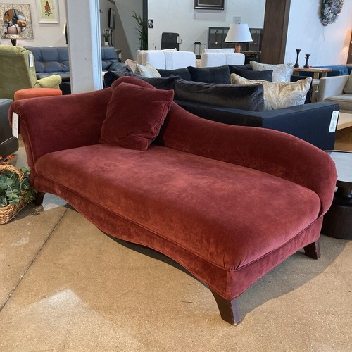 Used Rollarm Lounger Chaise Burgundy for sale on AptDeco