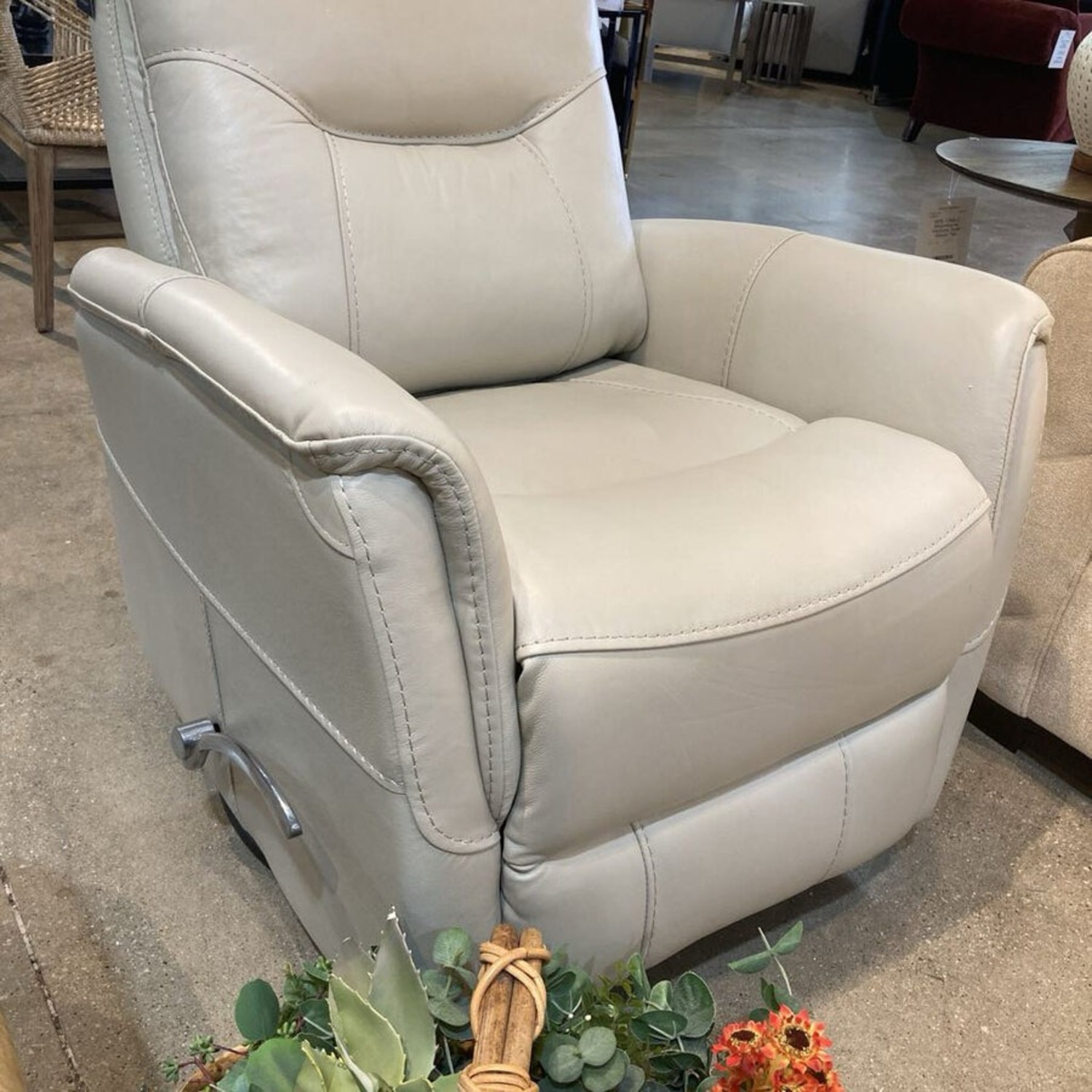 Parker House Gemini Leather Swivel Glider Recliner - image-5