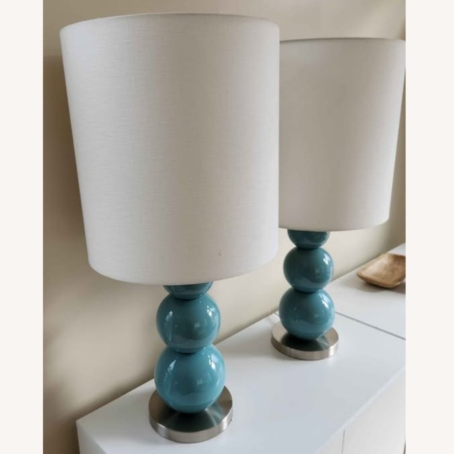 Blue Ceramic Table Lamps - image-1