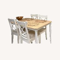 IKEA White Wood Dining Set
