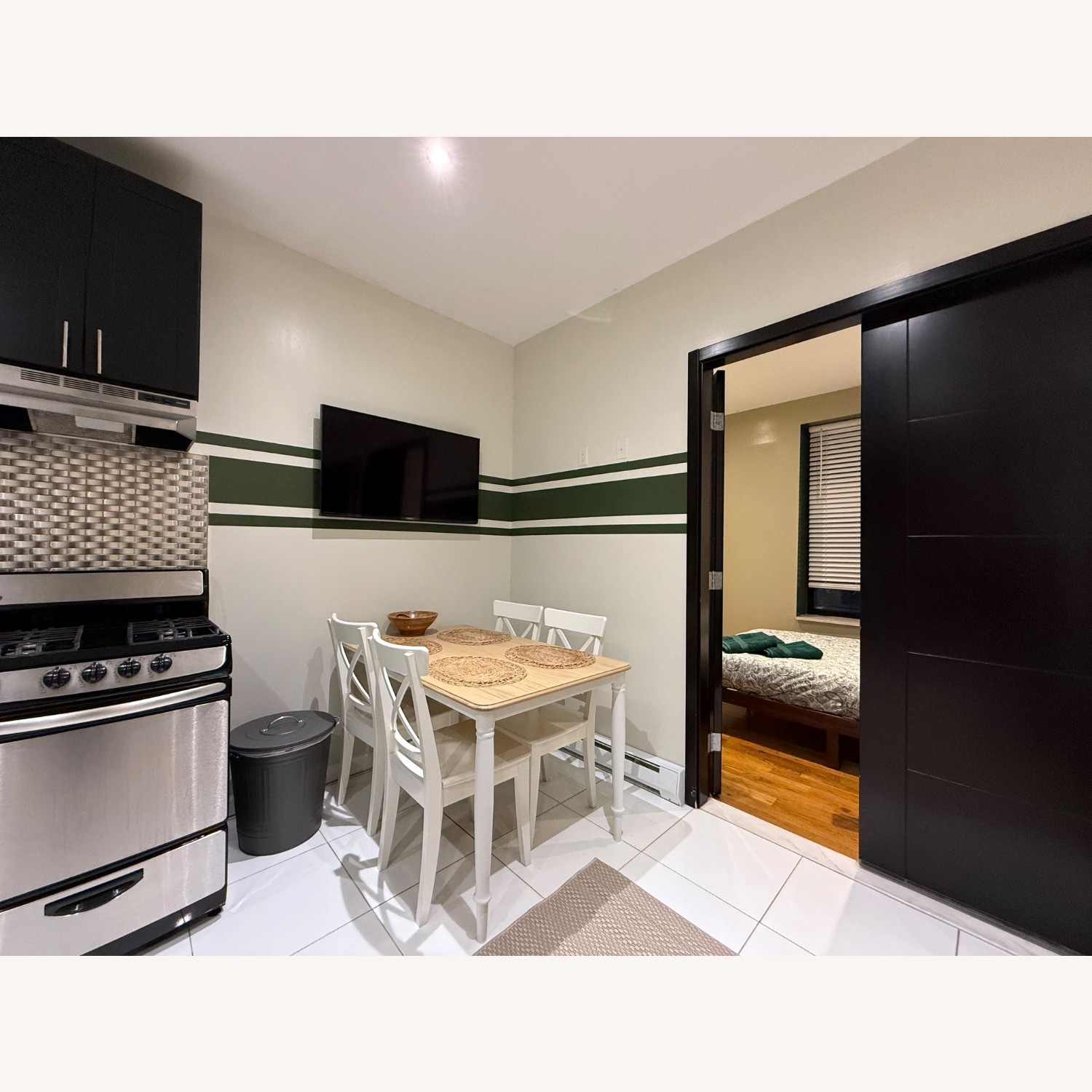 IKEA White Wood Dining Set - image-3